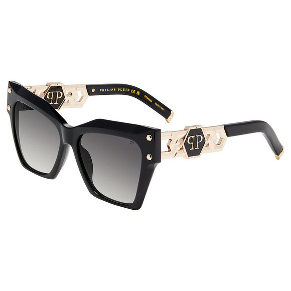 PHILIPP PLEIN SUN SPP175S Sunglasses SHINY-BLACK-0700 57mm